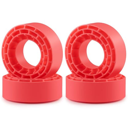 4Pcs Soft Silicone Rubber 1.3" Tires Inserts 60x23mm，Pink | Upgrade Parts, For 1/24 Axial SCX24, For 1/18 Tra-xxas TRX4-M, RC Crawler Car - color: Pink
