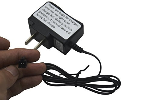 Blomiky 1 Pack DC 6V 200mA AC 110V US Adapter Charger for 6V AA 700mAH 800mAH 2200mAH Ni-CD Ni-Mh Battery 1:18 Scale Stunt RC Speed Buggy Car Amphibious Stunt RC Cars GS02 Charger 1