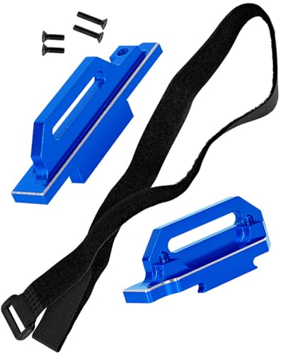 Aluminium Tall Battery Holder Mount Hold Down Upgrades Part for 1/10 Slash 4wd LCG Rally,Alloy Battery Mounting Plate Tray Battery Holder Mount with Strap,Navy Blue - color: Navy Blue - Parts