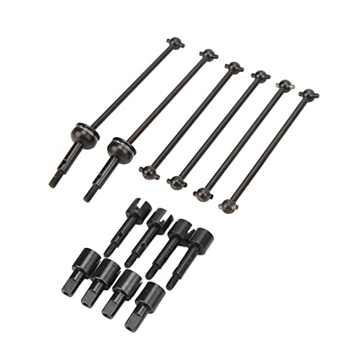 RC CVD Drive Shaft Set, Durable Dogbone Axle Replacement, RC Car Wheel Stub Axle Cup for Off-Road Racing Hobbyists and Model 144001 124018 124019 Enthusiasts