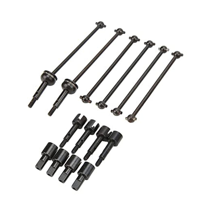RC CVD Drive Shaft Set, Durable Dogbone Axle Replacement, RC Car Wheel Stub Axle Cup for Off-Road Racing Hobbyists and Model 144001 124018 124019 Enthusiasts