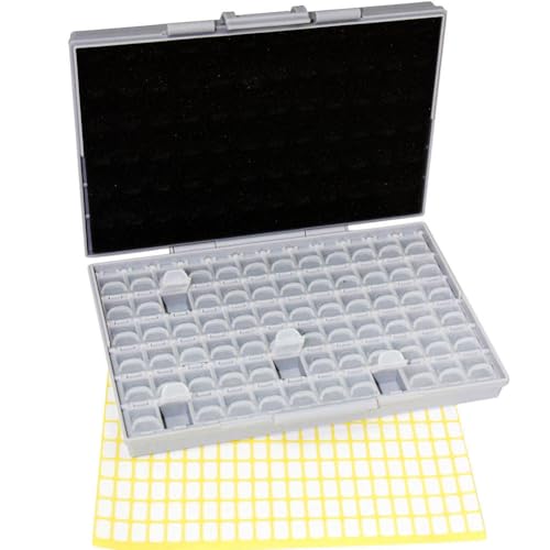 3pcs AideTek BOXALL72 SMD SMT Resistor Capacitor 1206 0805 0603 Box Organizer Craft Beads Storage 72 Compartments on Each Box - style: 3BOXALL72