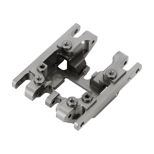 INJORA Brass Grey Skid Plate Transmission Mount CNC Upgrade for TRX4M 1/18 RC Crawler, 53g - color: Grey Brass