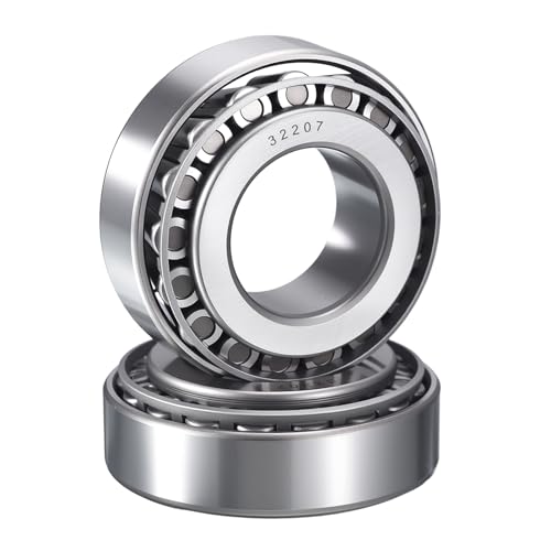2 Pack 32207 Tapered Roller Bearing Cone and Cup Set | 35mm Bore 72mm OD 24.5mm Cup Width, Chrome Steel Taper Bearings Set, ABEC-3 - size: 32207