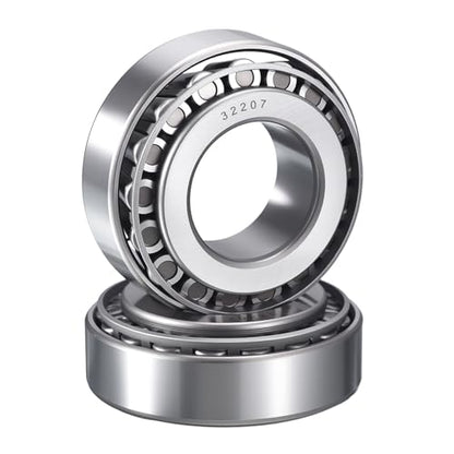 2 Pack 32207 Tapered Roller Bearing Cone and Cup Set | 35mm Bore 72mm OD 24.5mm Cup Width, Chrome Steel Taper Bearings Set, ABEC-3 - size: 32207