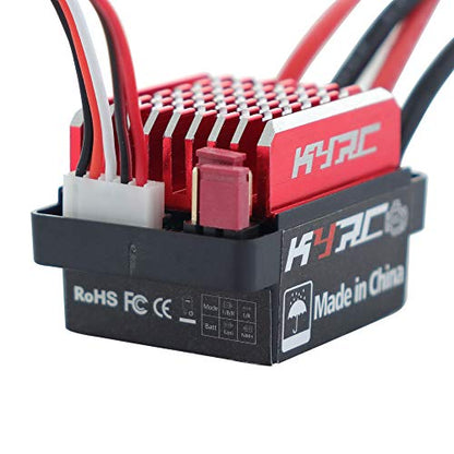 RC Car 60A Brushed ESC Electric Speed Controller 6V/2A BEC Compatible with traxxas TRX-4 TRX-6 D90 HSP Tamiya Axial SCX10 1/10 RC Truck, Buggy, Short Course Truck,Rock Crawler and Tank