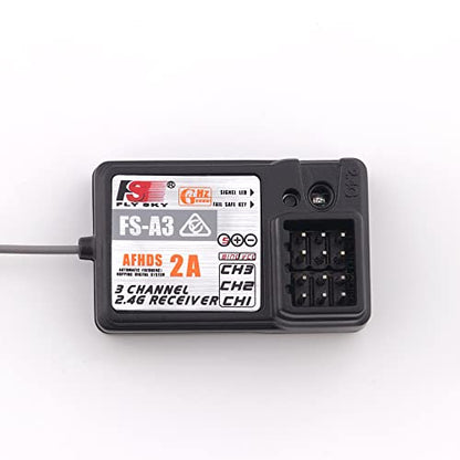 Flysky FS-A3 AFHDS2A 2.4G 3CH Receiver for Flysky GT2E GT2G Transmitter RC Car Boat (2pcs FS-A3) - style: 2pcs FS-A3