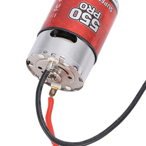550 Brushed Motor 550 45T Brush Motor Universal RC Crawler Highspeed with Stainless Steel Housing, Suitable for RC Cars and Boat