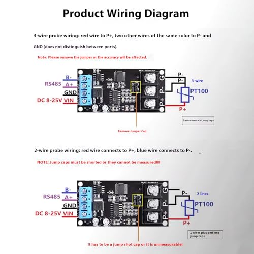 PT100 Metal Sensors RS485 Transmitter Wide Temperature Ranges High Reliability for Automotive Electronics Temperature Transmitter for Industrial Electronics
