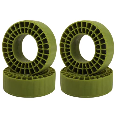 Silicone Rubber Inserts Fit 62-64mm*24mm 1.0" Tires for TRX4M Ascent-18 1/18 SCX24 AX24 1/24 Scale RC Crawler Upgrade (Green) - color: Green