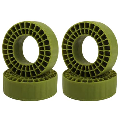 Silicone Rubber Inserts Fit 62-64mm*24mm 1.0" Tires for TRX4M Ascent-18 1/18 SCX24 AX24 1/24 Scale RC Crawler Upgrade (Green) - color: Green