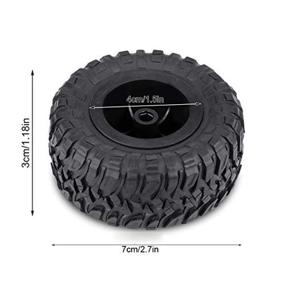 4 Pcs/Set 1:16 RC Crawler Tires, Rubber Plastic 1/16 RC Car Crawler Tires, Remote Control Car Wheels Accessory for 1.0 C24 Upgrades