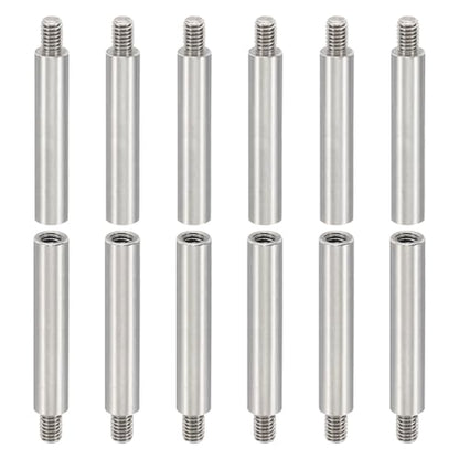 PATIKIL 12pcs M4 Standoffs, M4 35+6mm Spacer Standoffs Steel Threaded Standoffs Screws Kit 4mm ID 6mm OD Metric Male Female Thread Adapters for Circuit Board PCB RC Drones Motherboard - size: 35+6mm L