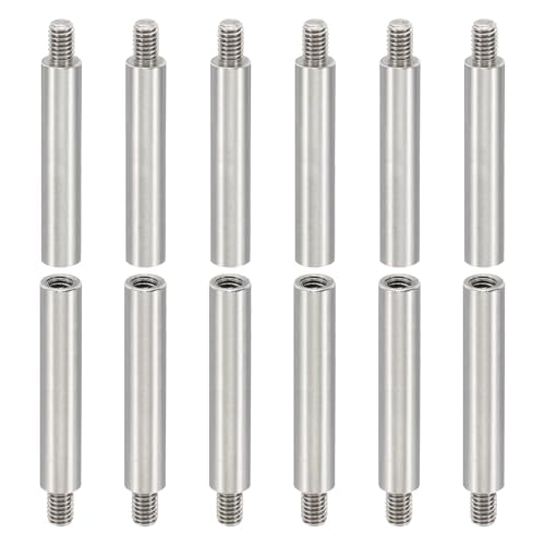 PATIKIL 12pcs M4 Standoffs, M4 35+6mm Spacer Standoffs Steel Threaded Standoffs Screws Kit 4mm ID 6mm OD Metric Male Female Thread Adapters for Circuit Board PCB RC Drones Motherboard - size: 35+6mm L
