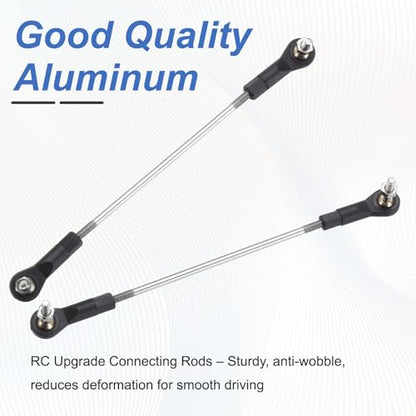 MECCANIXITY 2Pcs Adjustable Turnbuckles Camber Link, 119-129mm Turnbuckle Rod Steering Servo Linkage with M3 Ball Head Rod Ends for RC Car Replace Parts - size: 119-129mm