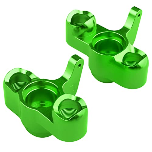 Aluminum Front Steering Blocks Steering Knuckle for Arrma 1/8 Kraton/Outcast/Notorious 6S BLX Upgrades Parts,Replace AR330505 (Green) - color: Green