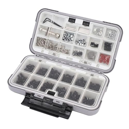 CHICIRIS RC Screw Kit, 537 Pieces Stainless Steel Hardware Assortment with Storage Box, Compatible with 1/8 1/10 /12/16 Scale RC Cars and Trucks for Repair and Upgrades