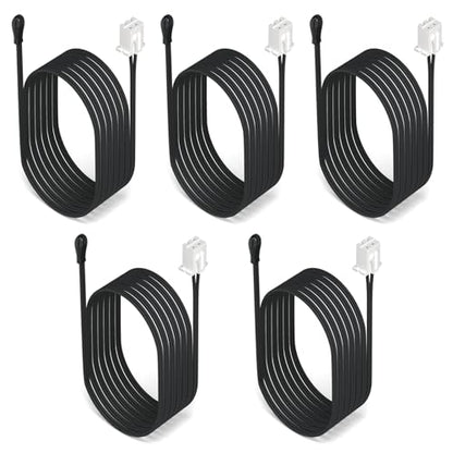 DROK 10K Temperature Sensor Probe 5pcs, 1 Meter Waterproof Epoxy Resin NTC Temp Sensor Probe for Various Water Dispensers, Air Conditioners, Refrigerators, Freezers, Water Heaters, Dishwashers