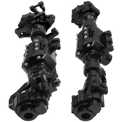 ShareGoo Aluminum Alloy Front & Rear Portal Axle Housing Set Compatible with Traxxas TRX4 Defender Bronco 1/10 RC Crawler Car Upgrades Part (Black) - color: Black