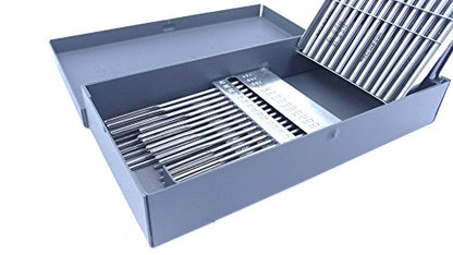 Accusize Industrial Tools 60 Pcs No.1 to No.60 Hss Ansi Chucking Reamer Set in Huot USA Index Metal Box, 5500-Sk00 | 60 Pc Set, Straight Shank, Straight Flute, Right-Hand Cut, +0.0001 to +0.0005 in Tolerance, Huot Box - size: #1 to 60#