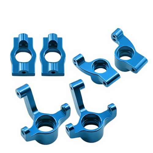 Front Steering Knuckles, Caster Blocks C Hubs and Rear Hubs Meta Aluminum for Losi Micro b Losi Micro t Upgrades Parts 1/24 1/28 Accessories Rc Car 2WD Buggy RTR LOS00007 Replacement (Red) - color: Red