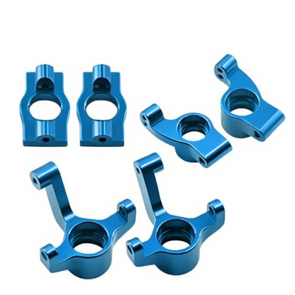 Front Steering Knuckles, Caster Blocks C Hubs and Rear Hubs Meta Aluminum for Losi Micro b Losi Micro t Upgrades Parts 1/24 1/28 Accessories Rc Car 2WD Buggy RTR LOS00007 Replacement (Red) - color: Red