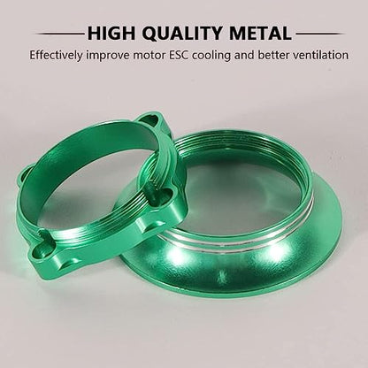 Unifizz ESC Metal Motor ESC Cooling Fan Cover Metal Fan Cover Air Inlet Cooling Channel Kit for 1/10 RC Sakura for Cherry D4 XIS HSP Drift Car Model Racing Car Cooling
