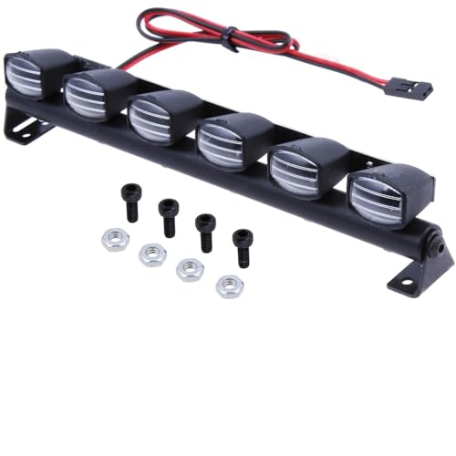 HobbyPark RC Car Light Bar Kit 6 LEDs Body Shell Roof Lights for 1/10 RC Crawler Car Truck Accessories