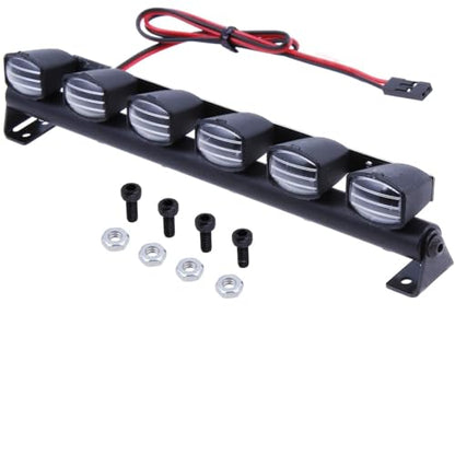 HobbyPark RC Car Light Bar Kit 6 LEDs Body Shell Roof Lights for 1/10 RC Crawler Car Truck Accessories