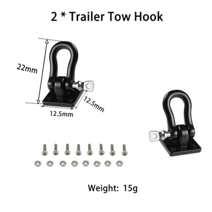 1/10 RC Crawler Tow Chain,Trailer Tow Rope,Rescue Hook Buckle for Traxxas TRX4 Axial SCX10 90046 Tamiya D90 TF2 CC01,1/10 Scale RC Accessories