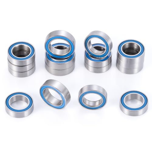 Steel 16 Pcs Sealed Bearings Kit for Arrma 1/18 Granite Grom Mega | RC Car Upgrade Parts