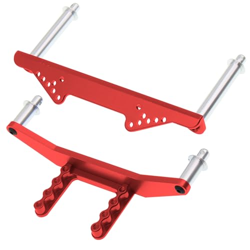 Aluminum Front & Rear Body Mounts with Body Posts for 1/10 Traxxas Slash 2WD, Rustler, Stampede VXL RC 2WD Car, Upgrade Parts, Blue (Red) - color: Red