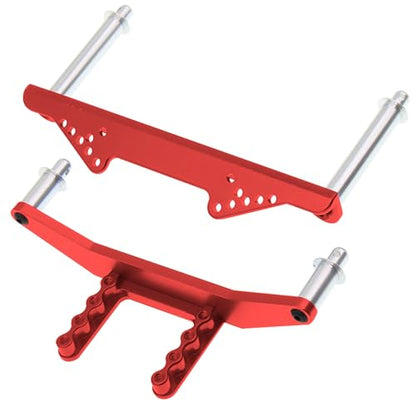 Aluminum Front & Rear Body Mounts with Body Posts for 1/10 Traxxas Slash 2WD, Rustler, Stampede VXL RC 2WD Car, Upgrade Parts, Blue (Red) - color: Red