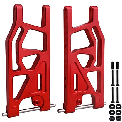 Aluminum Rear Lower Suspension Arms Set for ARRMA Mojave 6S BLX Upgrades 1/7 Scale Desert Truck, Replaces ARA330607 (Red) - color: Red