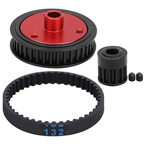 RC Belt Drive System, 5mm High Performance Gears for Off-Road Racing, RC Car Upgrade Parts with Belt and Screw Set for Hobbyists Enthusiasts and Competitive Events