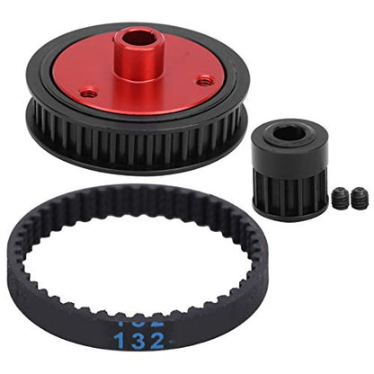 RC Belt Drive System, 5mm High Performance Gears for Off-Road Racing, RC Car Upgrade Parts with Belt and Screw Set for Hobbyists Enthusiasts and Competitive Events