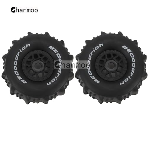 1/7 1/8 RC Short Course Truck Car Tires and Wheels Rims 17mm Hex Snow Sand Buggy Desert Tyres for 1:7 Or 1:8 Scale RC Off Road Truck Car TRAXXAS UDR 85086-4 ARRMA YK4072 DF7 4Pcs (B Black) - color: B Black