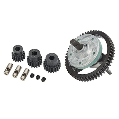 RC 52T Differential Gear Assembly with 15T 17T 19T Pinions Gear Set Premium Durable Upgrade Kit for Enhanced Performance Smooth Ride & Precise Fit on 1 10 RC Car