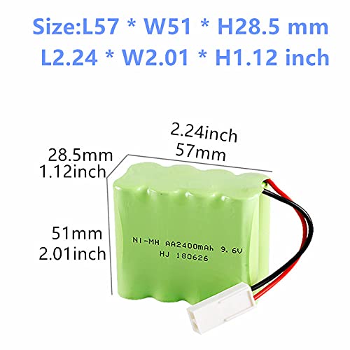CBB 9.6V 2400mAh Ni-MH Battery Pack Rechargeable AA X Mode with EL-2P Connector for RC Toys Household Electric Appliances Lighting Equipment