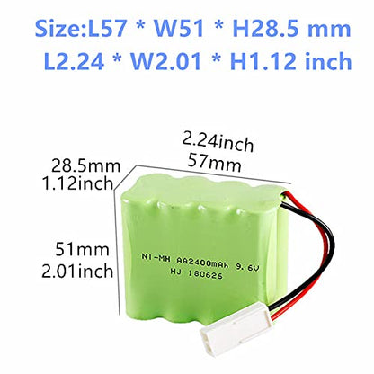 CBB 9.6V 2400mAh Ni-MH Battery Pack Rechargeable AA X Mode with EL-2P Connector for RC Toys Household Electric Appliances Lighting Equipment