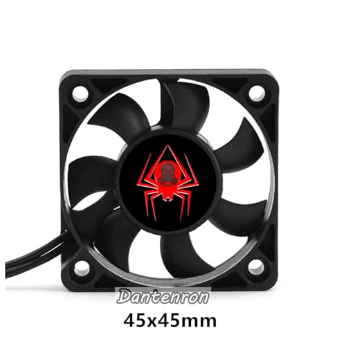 RC Motor Cooling Fan 25mm 30mm 35mm 40mm 45mm 50mm High Speed Heatsink 28000RPM ESC Fans 6V-8.5V for 1/10 1/8 1/12 Truck Off Road Crawler Car 540 550 Brushless OR Brushed Motors (45mm) - size: 45mm
