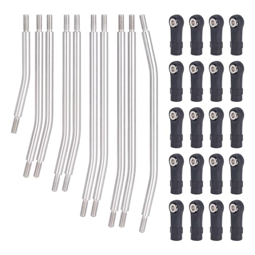 10pcs Stainless Steel Link Rod Linkage 324mm Wheelbase for 1/10 Scale TRX4 RC Crawler Car Upgrade Parts