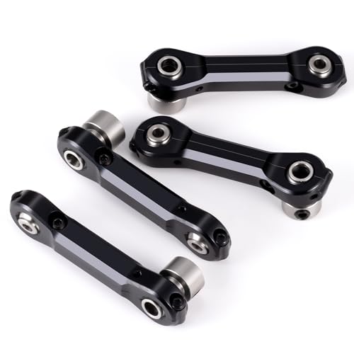 4Pcs Aluminum Anti-Roll Sway Bar Suspension Arm Linkage，Black | Upgrade Parts, For 1/5 Losi DBXL 2.0 RC Car - color: Black