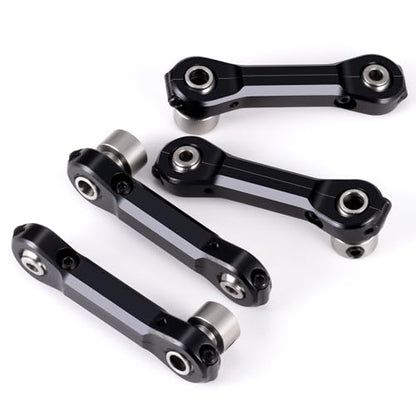 4Pcs Aluminum Anti-Roll Sway Bar Suspension Arm Linkage，Black | Upgrade Parts, For 1/5 Losi DBXL 2.0 RC Car - color: Black