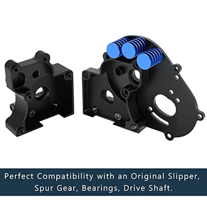GLOBACT RC Transmission for 1/10 Slash/Stampede/Rustler 2WD, Replace 3691 | Including Aluminum Motor Plate and Arm Mounts