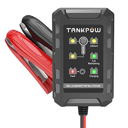 6V/12V 1.5A Automatic Battery Charger,Smart Battery Charger with Overcharge Protection,Trickle Charger Maintainer for Cars,Motorcycle,Lead-Acid&Lithium(LiFePO4) Deep Cycle Batteries
