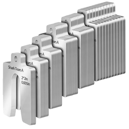 60PCS 304 Stainless Steel Shim Kit, 2" x 2" Slotted Assortment Box | 6 thicknesses for precise leveling, spacing, and alignment in machinery, repair, and installation tasks - size: 2 x 2 inches