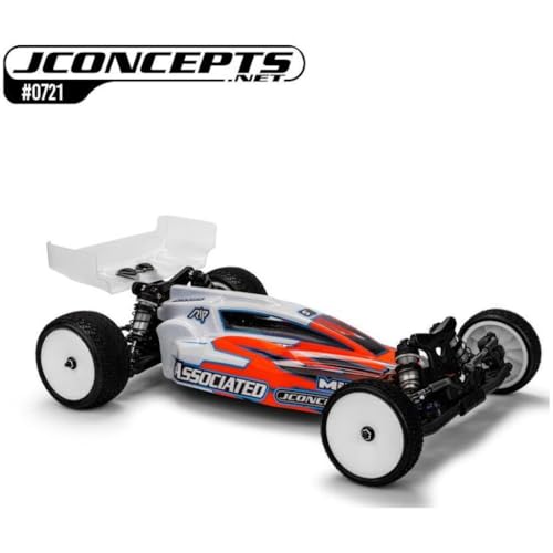 J Concepts 0721 Dragonator RC10B7.1 | RC10B7.1D Clear Body Shell w/Wing 1/10 Scale Off-Road Buggy Racing Upgrade