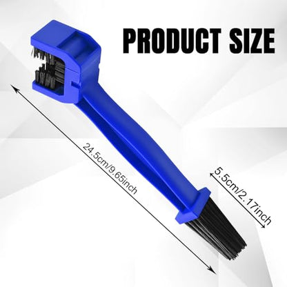 2PCS Bike or Motorcycle Chain Washer, Bicycle Cleaning Chain Double-Ended Brush, Black Durable Motor Chain Gears Cleaning Square Head Brushes, Universal Cleaning Tool (Blue/2PCS) - color: Blue/2PCS