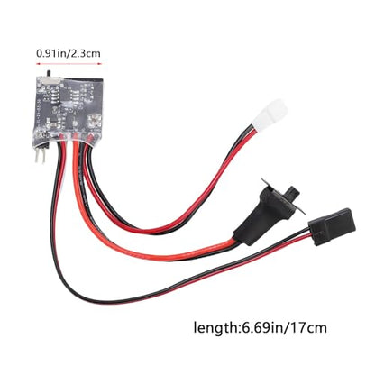 ESC, 30A Brushed Electronic Speed Controller RC Motor Speed Control with Brake PH2.0 Plug for 1:16 1:18 1:24 RC Car Boat DIY